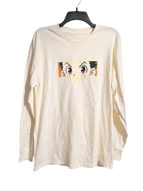 Hunter Hunter Cream Long Sleeve Tee with Anime Eye Graphic